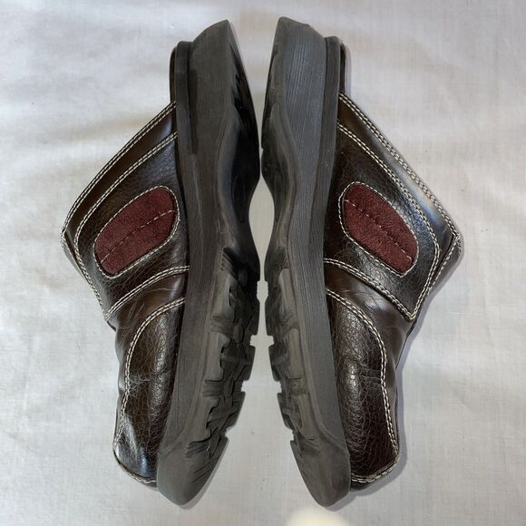 Mudd Casual Mules Women’s Size 7 Medium Brown Leather Slip On Comfort - Picture 4 of 12